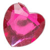 Flat back mix, acrylic, light to dark pink, 12x12mm-16x16mm faceted heart. Sold per pkg of 50. image number 1