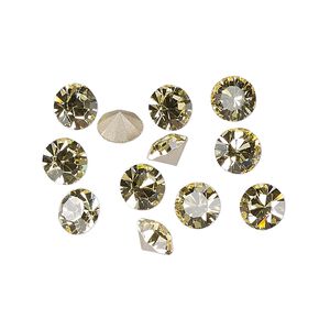 Chaton 12pk jonquil foil back, Preciosa MAXIMA Czech crystal rhinestone 6.14-6.32mm 15-cut faceted round SS29