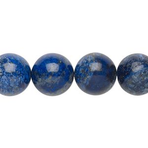 Lapis lazuli 1pkg1, round bead 8 inch 14-15mm