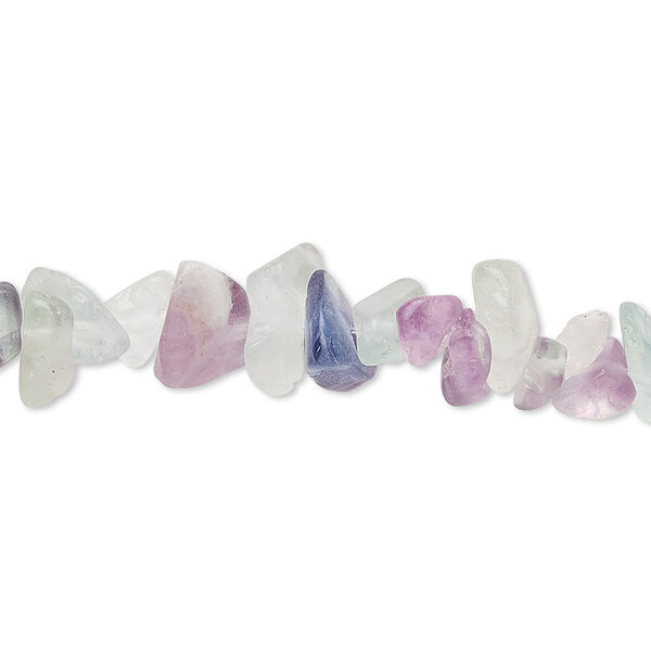 Rainbow fluorite 1pkg1, chip bead natural B grade, 32 inch medium image number 0
