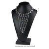 Display, necklace, leatherette, black. 13-1/2 x 9 x 6 inch pedestal. Sold individually. image number 2