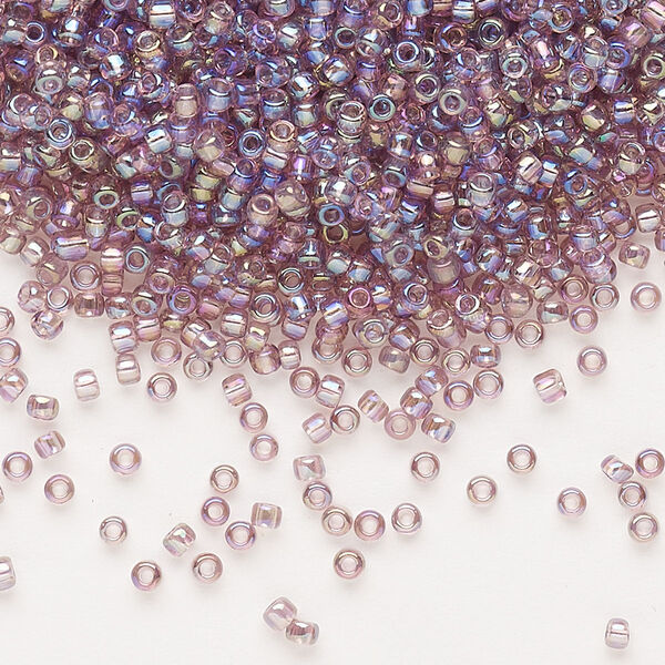 Seed bead, Dyna-Mites™, glass, pkg/1/2kg, #11 round, translucent rainbow lilac, (10R 11/0 RR). image number 0