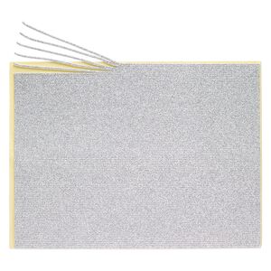 Adhesive strip, Art Edge™, EVA foam, silver glitter, 2mm. Sold per 10-inch sheet.