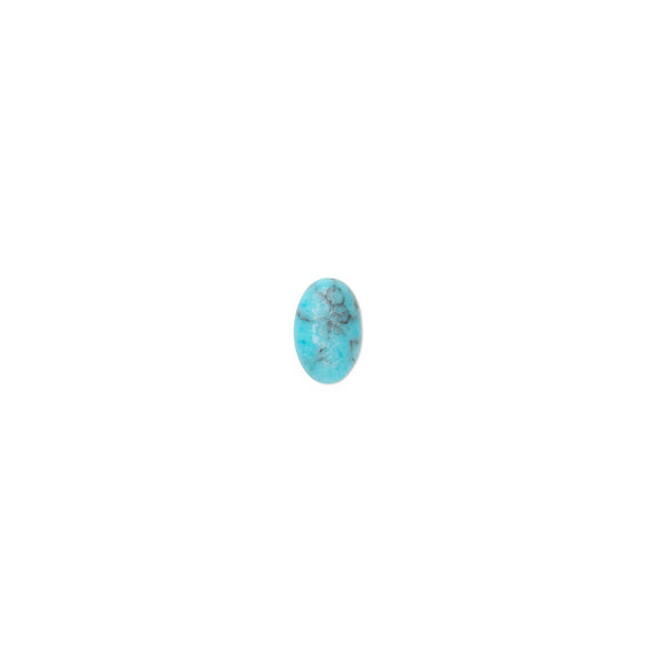 Turquoise 1pkg6, calibrated oval cab 6x4mm image number 0