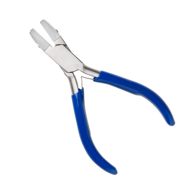 Pliers, EUROTOOL®, tapered, stainless steel / rubber / nylon, 4-1/2 inches. Sold individually. image number 0