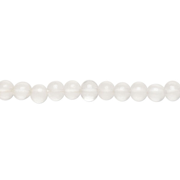 Bead, ecru quartz (natural), 4-6mm hand-cut uneven round, C grade, Mohs hardness 7. Sold per 14-inch strand, approximately 70 beads. image number 0