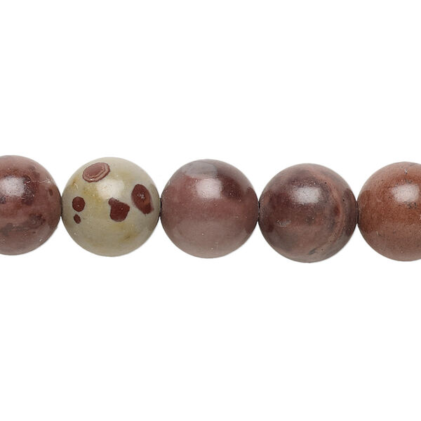 Bead, Crazy Horse™ stone (natural), 10mm round, B grade, Mohs hardness 3-1/2 to 4. Sold per 15-1/2" to 16" strand. image number 0