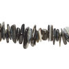 Bead 1pkg1, black lip shell / gold lip shell / mother-of-pearl shell (natural / bleached), medium to extra-large chip, 15 inches. image number 0