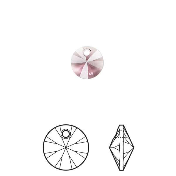 Drop 12pk iris, Crystal Passions® 8mm pendant mini disk 6428 image number 0
