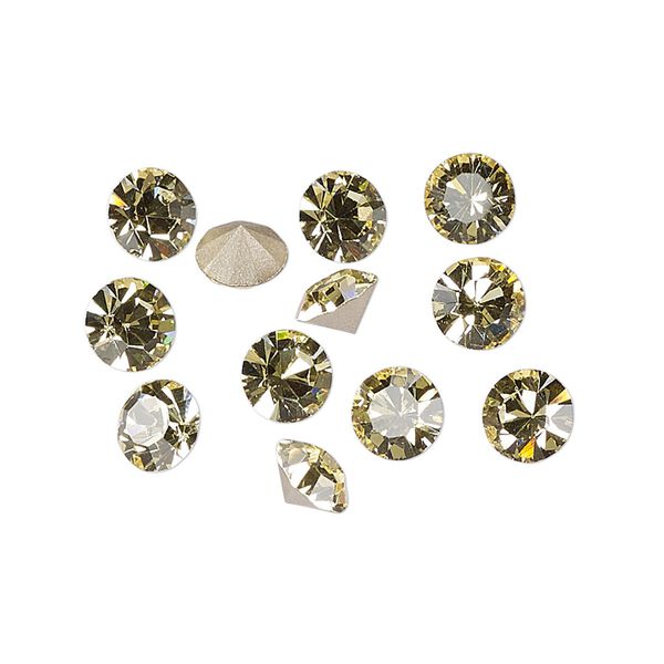 Chaton 288pk jonquil foil back, Preciosa MAXIMA Czech crystal rhinestone 6.14-6.32mm 15-cut faceted round SS29 image number 0