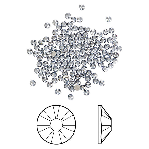 Flat back 144pk crystal blue shade foil back, Crystal Passions® 1.7-1.9mm rose round SS5 2058 image number 0
