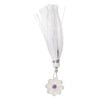 Quartz crystal / amethyst 1pkg1, top-drilled hand-cut 1sided carved flower bead natural, 16mm image number 2
