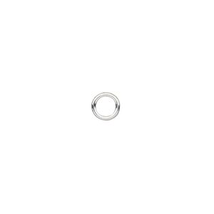 Jump ring, sterling silver, 6mm soldered round, 4.2mm inside diameter, 18 gauge. Sold per pkg of 20.