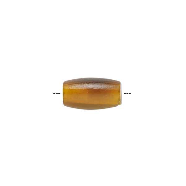 Bead, horn (dyed), golden, 13x6mm-13x8mm hairpipe, Mohs hardness 2-1/2. Sold per pkg of 64. image number 0
