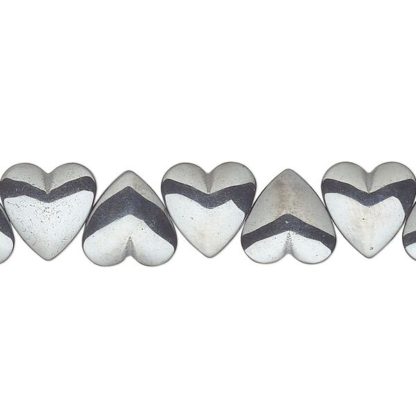 Hemalyke™ 1pkg1, side-drilled heart bead 15.5-16 inch 10mm image number 0