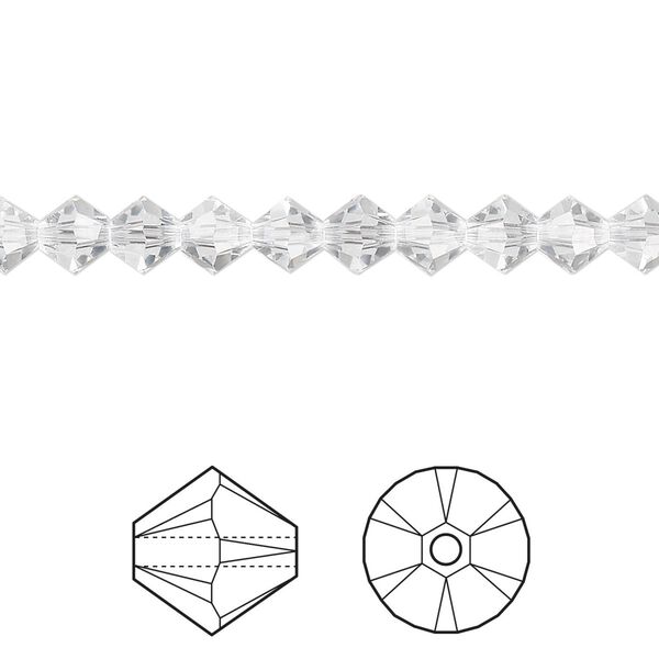 Bead 24pk crystal, Crystal Passions® 5mm bicone 5328 image number 0
