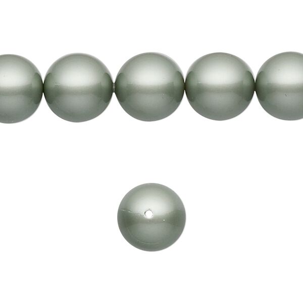 Pearl 25pk powder green, Crystal Passions® 10mm round 5810 image number 0