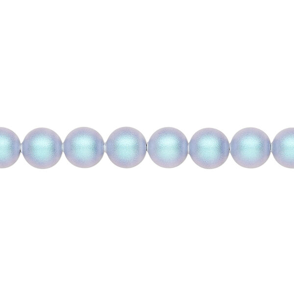 Pearl 50pk iridescent light blue, Crystal Passions® 6mm round 5810 image number 0