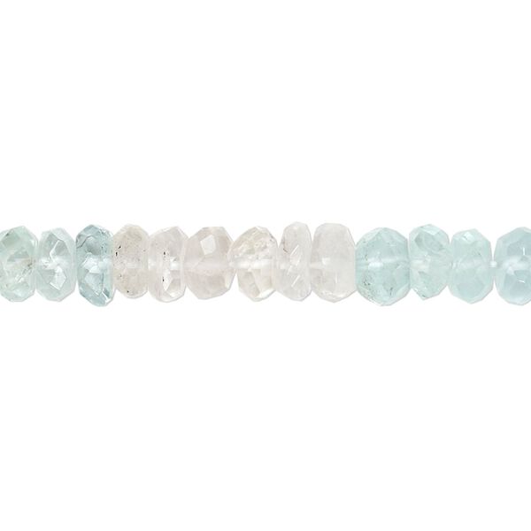Beryl 1pkg1, hand-cut faceted rondelle bead 15.5-16 inch 6x3mm-7x4mm image number 0