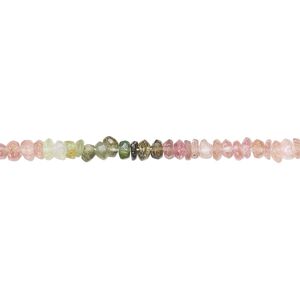 Multi-tourmaline 1pkg1, hand-cut faceted rondelle bead natural 15.5-16 inch 3x2mm