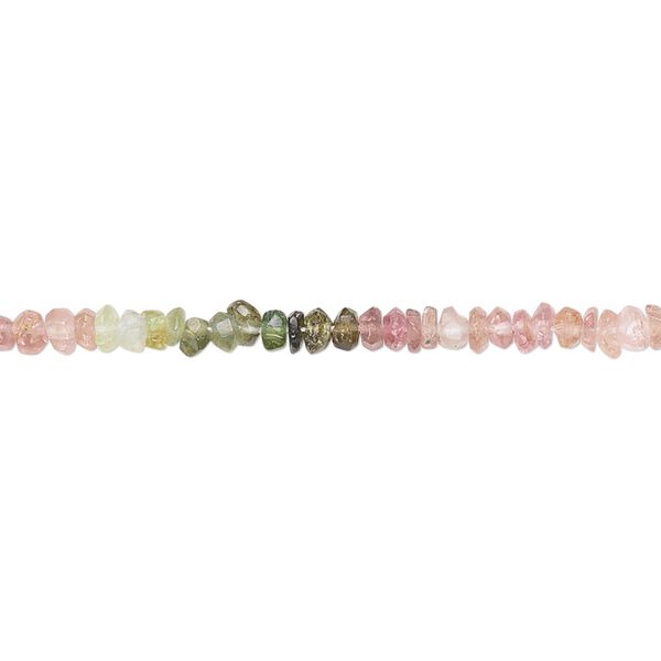 Multi-tourmaline 1pkg1, hand-cut faceted rondelle bead natural 15.5-16 inch 3x2mm image number 0