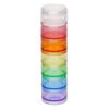 Organizer jar, plastic, transparent multicolored, 2x1-1/4 inch round. Sold per 7-piece set. image number 1