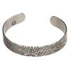 Bracelet cuff 1pkg1 silver-finished brass, black, 12mm wide with sunshine design on outside / "Today I will shine" on inside. image number 0