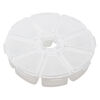 Organizer, clear plastic, 4x1 inches with 3/4 inch center hole, round with 8 compartments. Sold individually. image number 2