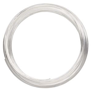 Memory wire, Beadalon®, silver-plated carbon steel, 2-1/2-inch round bracelet, 0.65mm thick. Sold per 1-ounce pkg, approximately 62 loops.