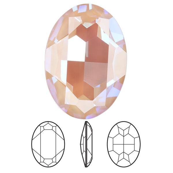 Fancy stone 1pk crystal dusty pink DeLite, Crystal Passions® 30mm oval 4127 image number 0
