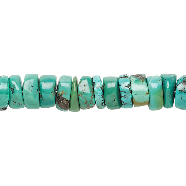 Turquoise 1pkg1, heishi bead B- grade, 15.5-16 inch 7x2mm-8x4mm image number 0
