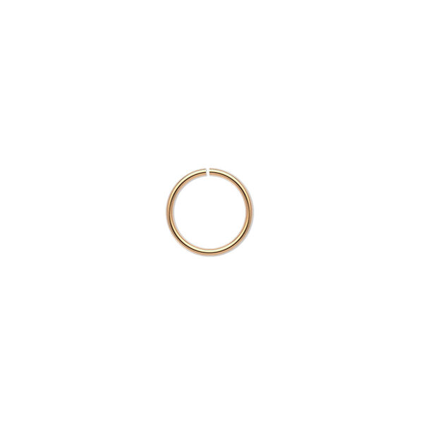 Jump ring, 14Kt gold-filled, 9mm round, 7.5mm inside diameter, 20 gauge. Sold per pkg of 10. image number 0