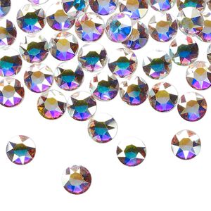 Round stone 288pk crystal AB foil back, Swarovski® 6.14-6.32mm light round SS29 1098