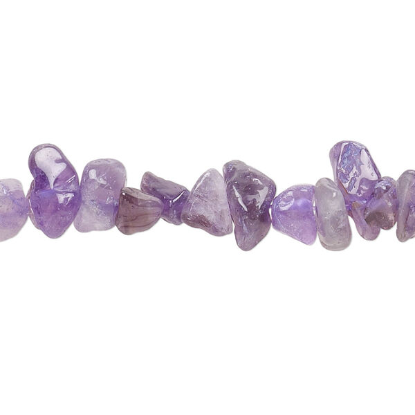 Bead, amethyst (dyed), small chip, Mohs hardness 7. Sold per 15-inch strand. image number 0