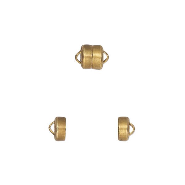 Clasp, Mag-Lok®, magnetic, brass, 5.9x4.8mm barrel. Sold individually. image number 0