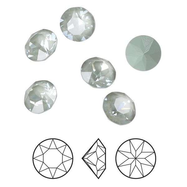 Chaton 144pk crystal agave ignite LacquerPRO, Swarovski® 8.16-8.41mm round SS39 1088 image number 0