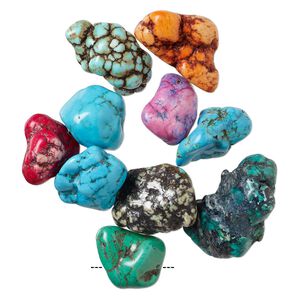 Magnesite 1pkg10, nugget bead mix large to extra-large