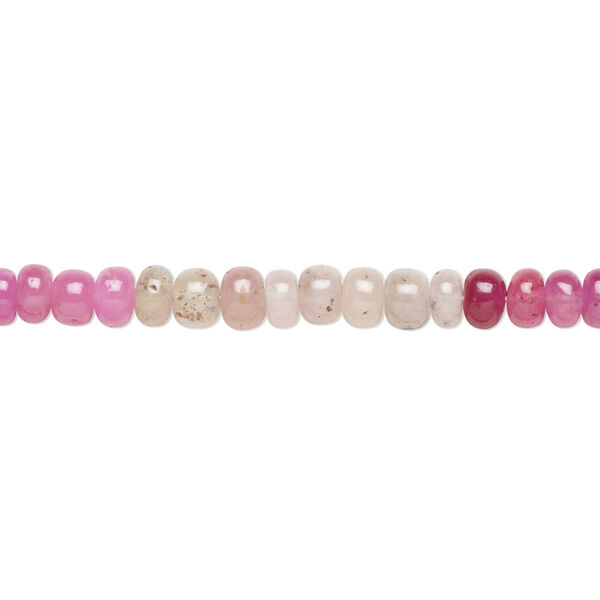 Bead, multi-sapphire (heated), 4x2mm-5x3mm hand-cut rondelle with set pattern and 0.4-1.4mm hole, B grade, Mohs hardness 8. Sold per 7-inch strand. image number 0