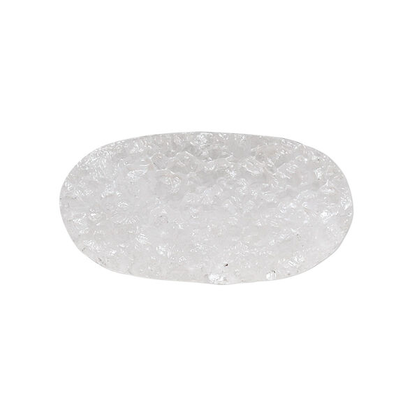 Bead, white druzy agate (natural), 30x15mm flat oval with 0.5-1.5mm hole, B grade, Mohs hardness 6-1/2 to 7. Sold individually. image number 0
