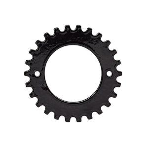 Component, painted steel, black, 29mm gear with 18mm rivoli setting and 2 holes, 16.5mm center hole. Sold per pkg of 6.