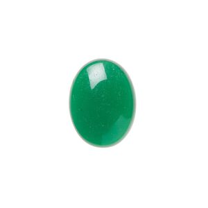 Green agate 1pkg4, calibrated oval cab 16x12mm