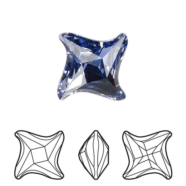 Fancy stone 1pk tanzanite foil back, Crystal Passions® 17mm twister 4485 image number 0