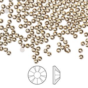 Flat back 1440pk light Colorado topaz foil back, Preciosa MAXIMA Czech crystal rhinestone 2.1-2.3mm chaton rose round SS7