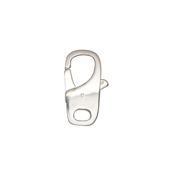 Clasp lobster claw 1pkg1 sterling silver 19x20mm rectangular image number 0