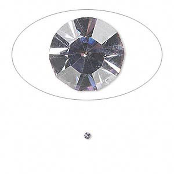 Chaton, glass rhinestone, lavender, foil back, 1.6-1.7mm faceted round, PP10. Sold per pkg of 72. image number 0