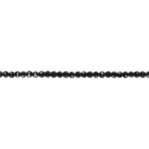 Black spinel 1pkg1, hand-cut faceted rondelle bead natural 13 inch 2mm