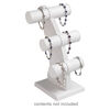 Display, bracelet, leatherette, white, 11-1/2 x 6-1/4 x 6-1/4 inches. Sold individually. image number 2
