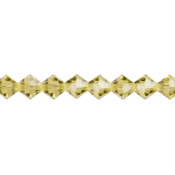 Bead 24pk acid yellow, Preciosa Czech crystal 6mm bicone image number 0