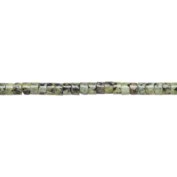 Bead, African "turquoise" (jasper) (dyed), 3x1.5mm-3x2.5mm heishi, B grade, Mohs hardness 6-1/2 to 7. Sold per 16-inch strand. image number 0