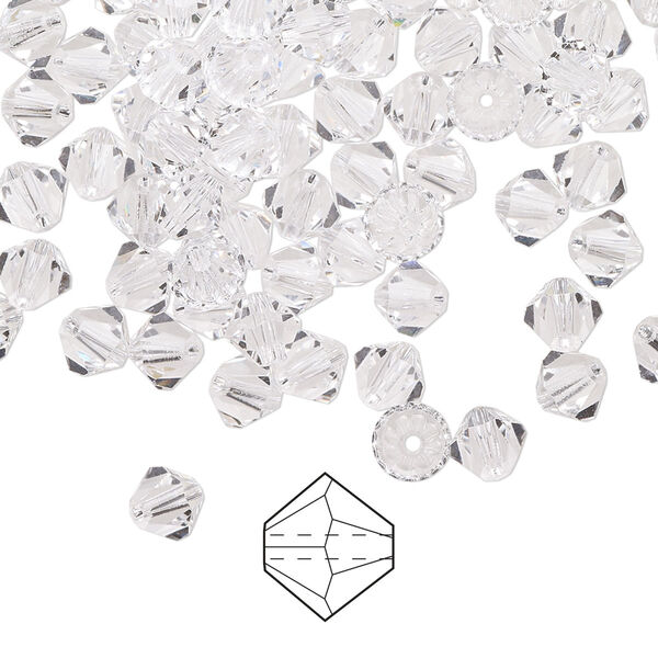 Bead 576pk crystal, Preciosa Czech crystal 5mm bicone image number 0